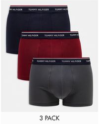 Tommy Hilfiger - 3-pack Trunks With Logo Waistband - Lyst