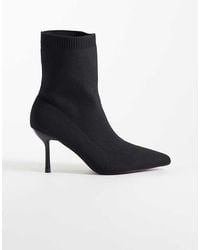 Public Desire - Voha Heeled Stiletto Sock Ankle Boots - Lyst