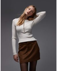& Other Stories - Pure Wool Ribbed Knitted Henley Top - Lyst