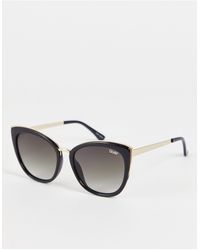 Quay Quay - honey - occhiali da sole cat-eye neri - Nero