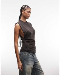 Weekday - Sleeveless Top With Cinched Gathered Waist - Lyst