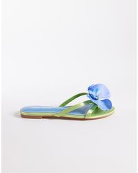 Public Desire - Magnolia 3D Floral Flat Sandals - Lyst