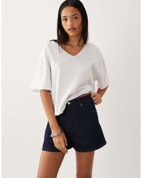 ASOS - High Waist Denim Shorts - Lyst
