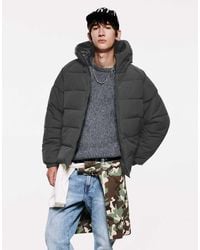 Pull&Bear - Quilted Jacket With Hood - Lyst