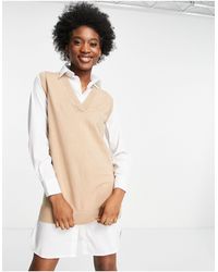New Look 2 In 1 Knitted Shirt Dress In ...