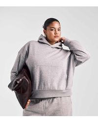 ASOS - Sudadera Gris Jaspeado Extragrande Con Capucha E Interior Afelpado De Asos Design Curve - Lyst