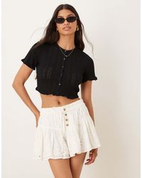 Glamorous - Ruffle Crop Tops - Lyst