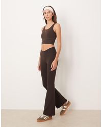 adidas Originals - Three Stripes Studios Crossover Waistband Flares - Lyst