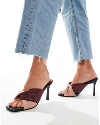 River Island - Contrast Heeled Mule - Lyst