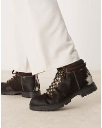 ASOS - Scarponcini Da Trekking Premium Stringati - Lyst