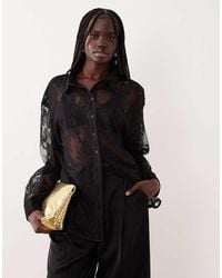 Bardot - Aleida Oversized Lace Shirt - Lyst