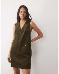 Threadbare - Cord Pinafore Mini Dress - Lyst