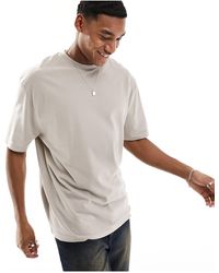 ASOS - T-shirt oversize en piqué - taupe - Lyst