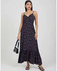 Brave Soul - Strappy Floral Maxi Dress With Tie Back Detail - Lyst