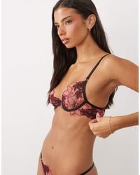 Bluebella - Calantha Floral Embroidery Wired Bra - Lyst