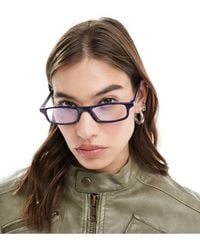 Reclaimed (vintage) - Y2k Slim Spectacle With Light Lens - Lyst