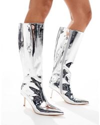 Public Desire - – amped – kniehohe spitze stiefel - Lyst