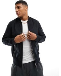 Jack & Jones - Essentials – e bomberjacke aus wildlederimitat mit reißverschluss - Lyst