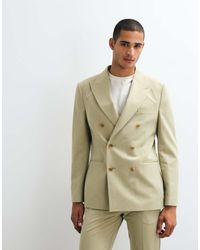 ASOS - Crease Resistant Double Breasted Suit Jacket - Lyst