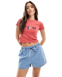 ASOS - jogger Style Denim Pull On Short - Lyst