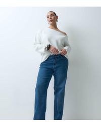 Vero Moda - Flora High Rise Straight Leg Jeans With Belt - Lyst