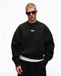 Bershka - Boxy Crew Neck Sweatshirt - Lyst