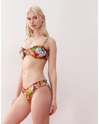 Reclaimed Vintage - Scrunchie Bikini Bottom With Shirring - Lyst