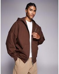 ASOS - Extreem Oversized Hoodie Van Premium Zware 400Gsm Stof Met Ritssluiting - Lyst