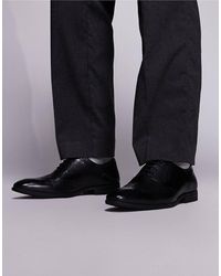 schuh - Row Lace Up Derby Shoes With Broguing - Lyst
