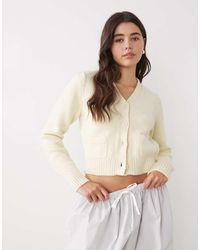 Monki - Compact Knitted Cardigan With Pockets - Lyst