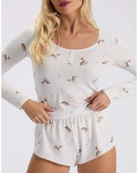 Boux Avenue - Deer Supersoft Short Pyjama Set Top And Shorts Nightwear Pj - Lyst