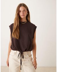ASOS - Bubble Hem Co Ord Sweat Top With Drawstring Detail - Lyst