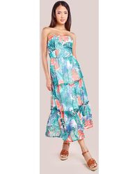 Goddiva - Boobtube Printed Maxi - Lyst