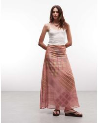 Reclaimed Vintage - Spliced Check Maxi Skirt - Lyst