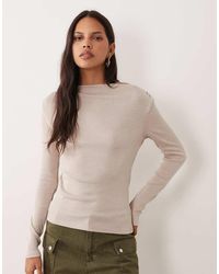 Mango - Boat Neck Long Sleeve Top - Lyst