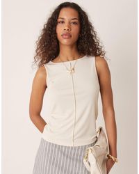Aware - Seam Front Jersey Top - Lyst