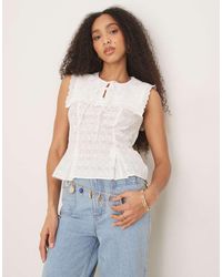 Nobody's Child - Bella Square Collar Detail Top - Lyst