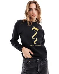 Armani Exchange - Armani Exchage Sweatshirt With Dragon Print - Lyst