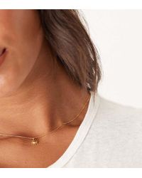 Orelia - Collana Placcata 18 K Con Ciondolo A Sole Piccolo Effetto Colato - Lyst