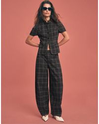 Stradivarius - Fitted Check Short Sleeve Shirt - Lyst