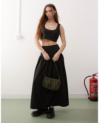 Collusion - Jupe mi-longue d'ensemble habillée à taille basse et rayures fines - Lyst