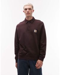 Carhartt - Sudadera Oscuro Con Cuello Tipo Polo De - Lyst