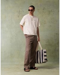 Hollister - – weite hose aus leinen - Lyst