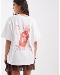 ASOS - Disney T-shirt With Donald Duck Hot Stuff Print With Embroidery - Lyst