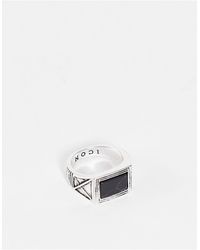 anello chevalier con pietra da Uomo di Icon Brand in Metallizzato Syndicate Uomo Gioielleria da Anelli da 
