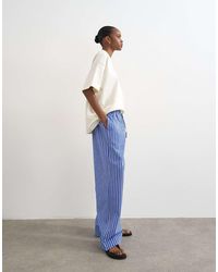 TOPSHOP - Poplin Pull On Wide Leg Trouser - Lyst