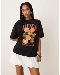 ASOS - T-Shirt Mini Dress With Bubble Hem With Graphic Print - Lyst