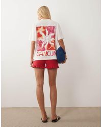 ASOS - Oversized T-Shirt With Cancun Sun Graphic - Lyst