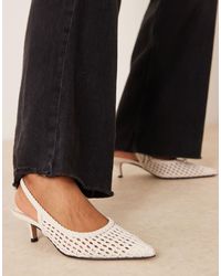 ASOS - Starry Weave Detail Mid Heeled Shoes - Lyst
