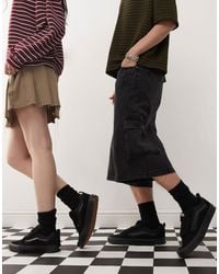 Vans - Knu skool - baskets en cuir à semelle chunky - triple - Lyst